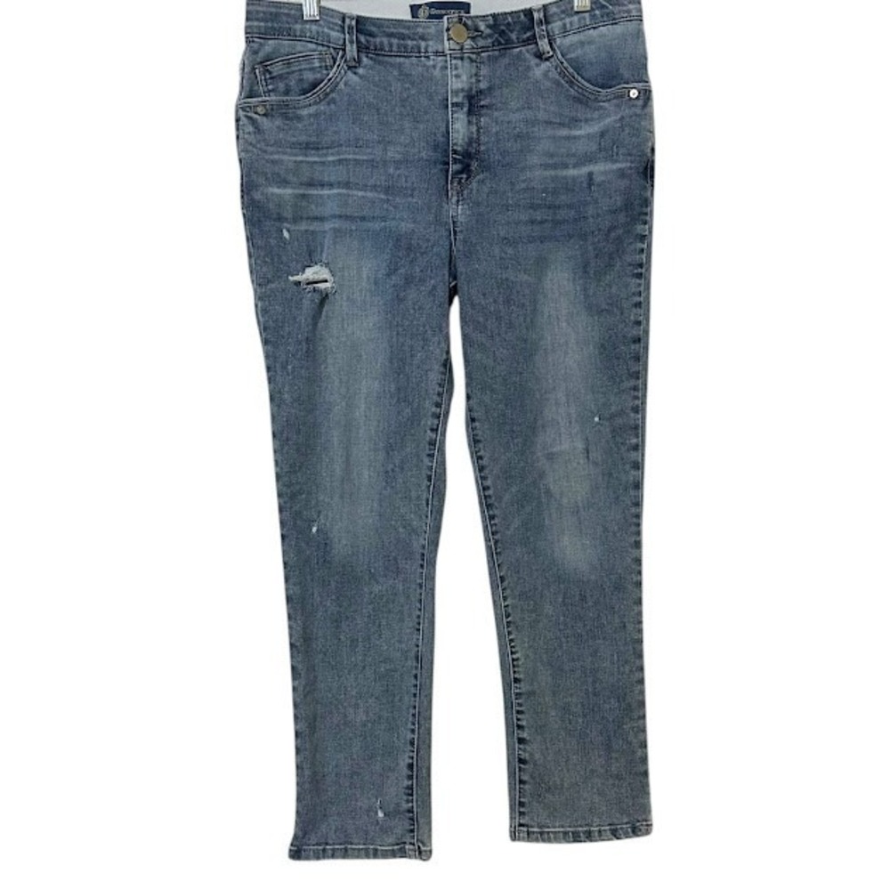 Democracy Ab Technology "Ab"solution Distressed Skinny Light Jeans Womens 12